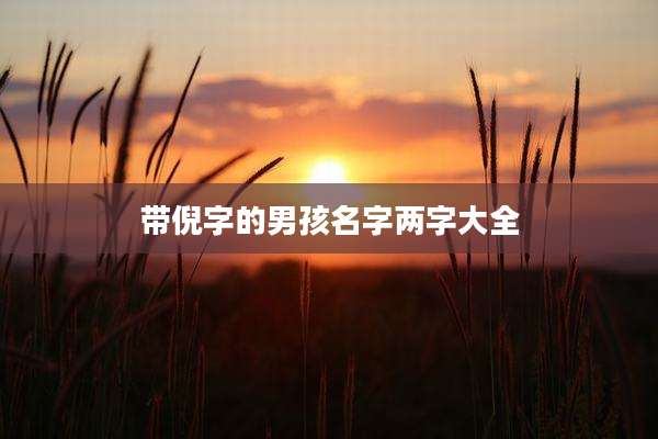带倪字的男孩名字两字大全