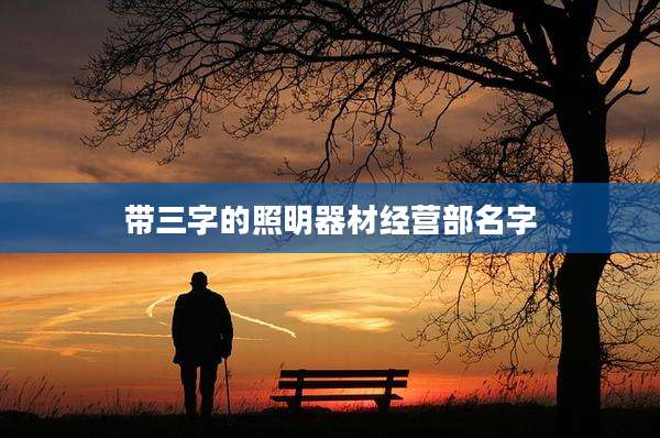 带三字的照明器材经营部名字