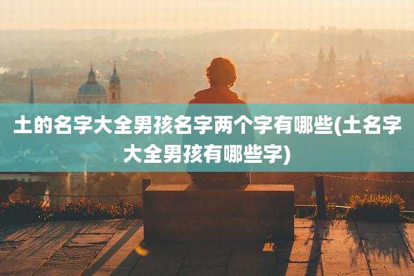 土的名字大全男孩名字两个字有哪些(土名字大全男孩有哪些字)