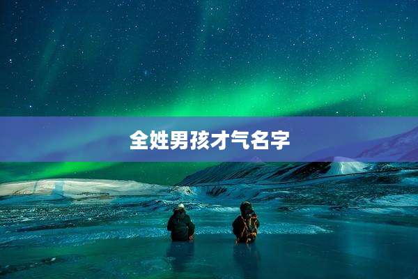 全姓男孩才气名字