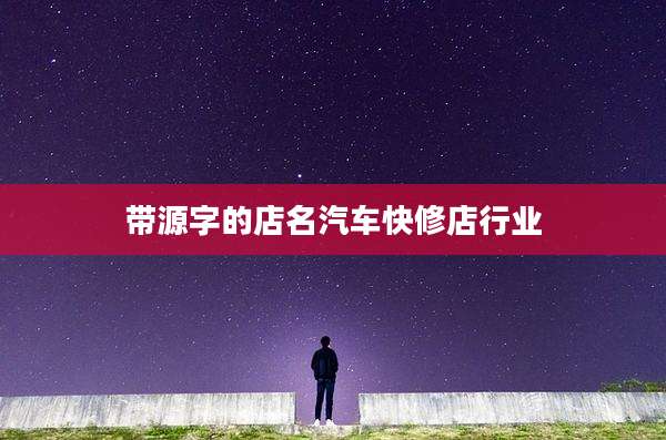 带源字的店名汽车快修店行业