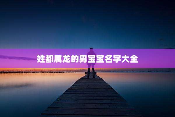 姓都属龙的男宝宝名字大全