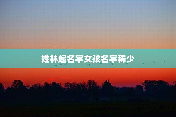 姓林起名字女孩名字稀少