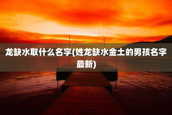 龙缺水取什么名字(姓龙缺水金土的男孩名字最新)
