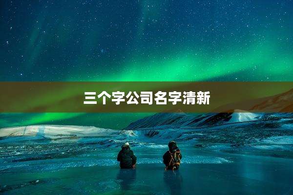 三个字公司名字清新