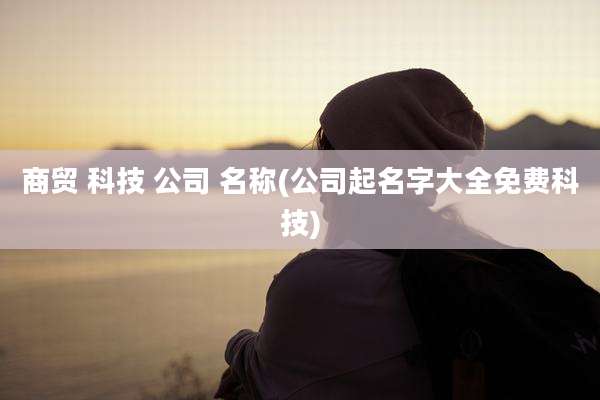 商贸 科技 公司 名称(公司起名字大全免费科技)