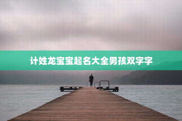 计姓龙宝宝起名大全男孩双字字