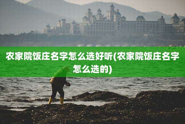 农家院饭庄名字怎么选好听(农家院饭庄名字怎么选的)
