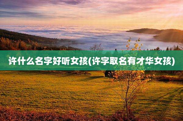 许什么名字好听女孩(许字取名有才华女孩)