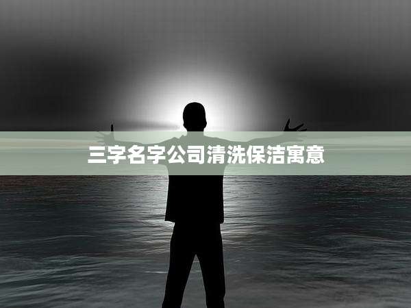 三字名字公司清洗保洁寓意