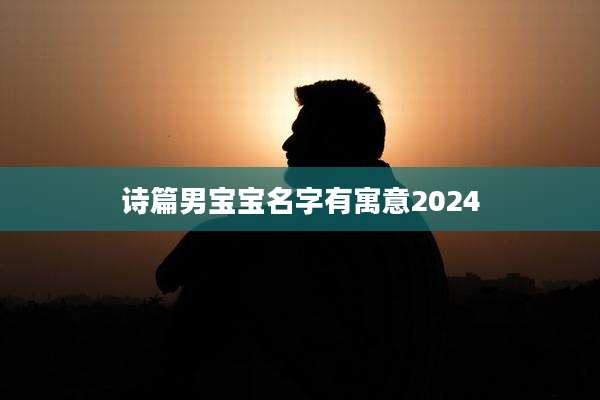 诗篇男宝宝名字有寓意2024