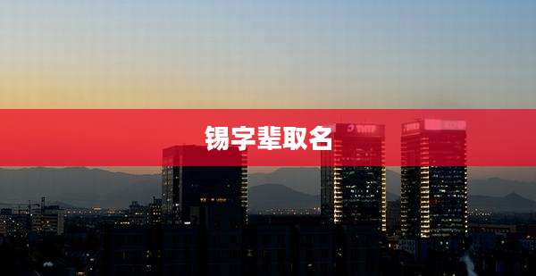 锡字辈取名
