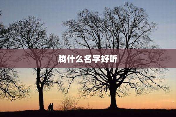 腾什么名字好听