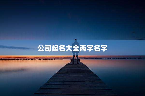 公司起名大全两字名字
