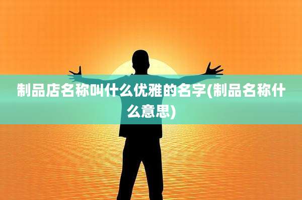 制品店名称叫什么优雅的名字(制品名称什么意思)