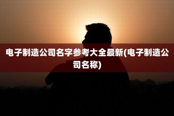 电子制造公司名字参考大全最新(电子制造公司名称)