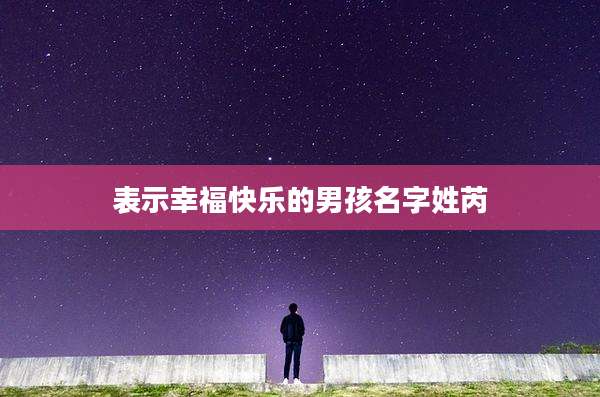 表示幸福快乐的男孩名字姓芮