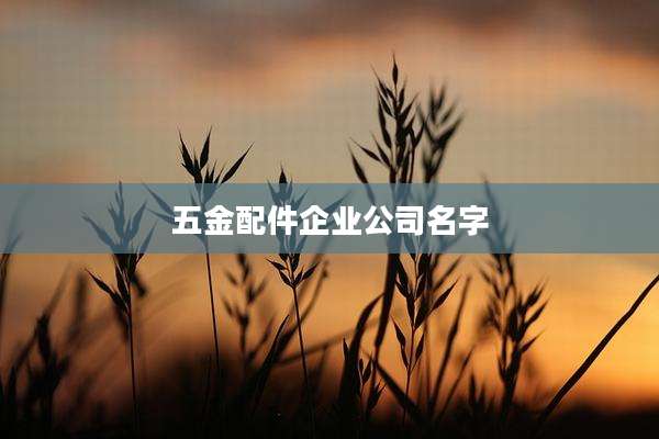 五金配件企业公司名字