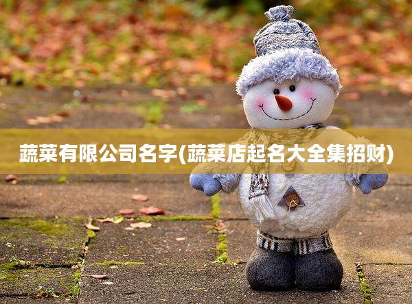 蔬菜有限公司名字(蔬菜店起名大全集招财)