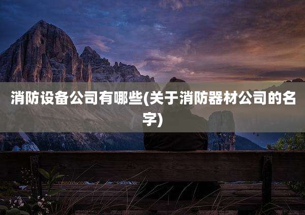 消防设备公司有哪些(关于消防器材公司的名字)