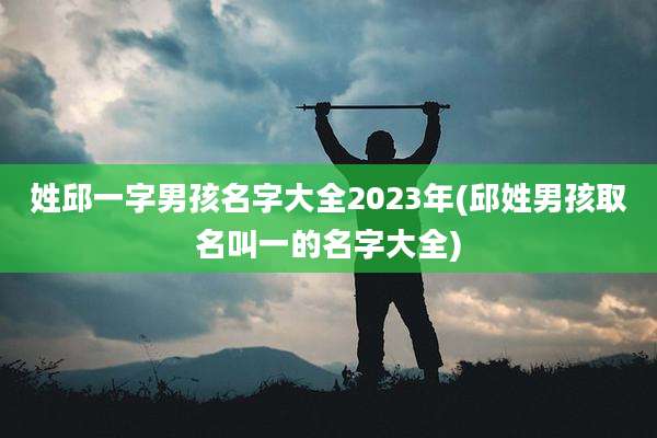 姓邱一字男孩名字大全2023年(邱姓男孩取名叫一的名字大全)