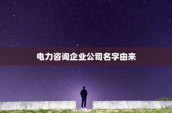 电力咨询企业公司名字由来