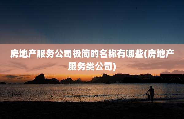 房地产服务公司极简的名称有哪些(房地产服务类公司)