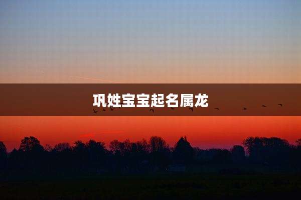 巩姓宝宝起名属龙