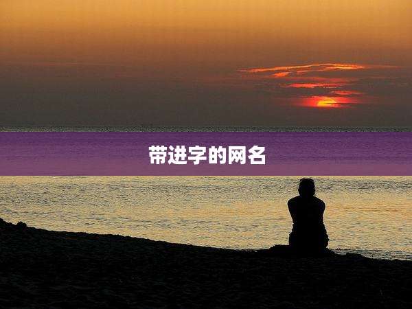 带进字的网名