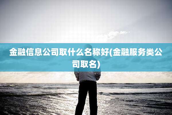 金融信息公司取什么名称好(金融服务类公司取名)