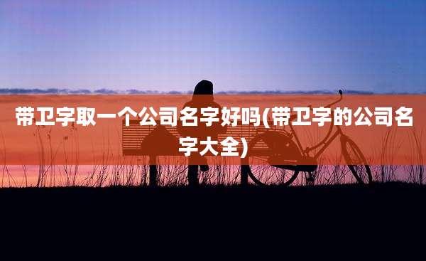 带卫字取一个公司名字好吗(带卫字的公司名字大全)