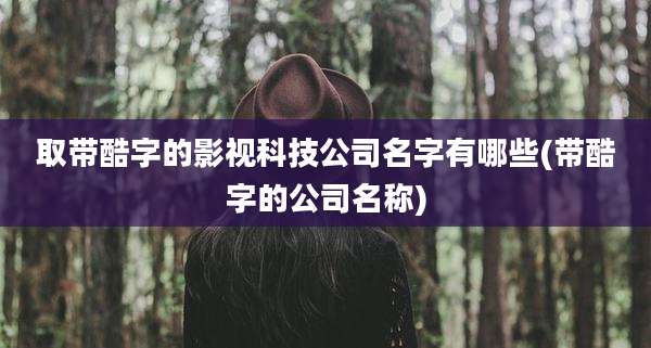 取带酷字的影视科技公司名字有哪些(带酷字的公司名称)