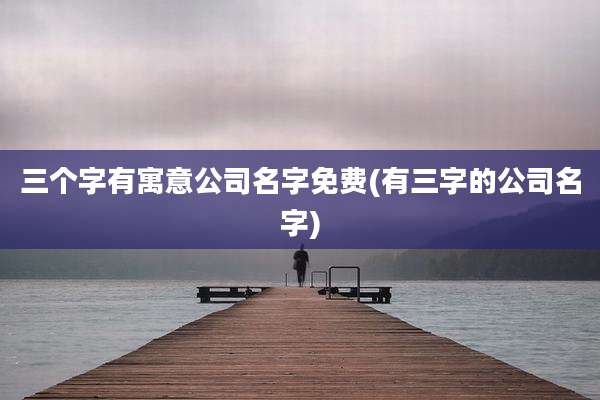 三个字有寓意公司名字免费(有三字的公司名字)