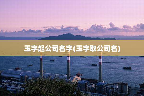 玉字起公司名字(玉字取公司名)