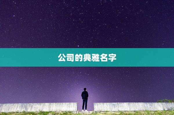 公司的典雅名字