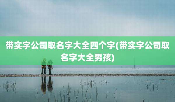 带实字公司取名字大全四个字(带实字公司取名字大全男孩)