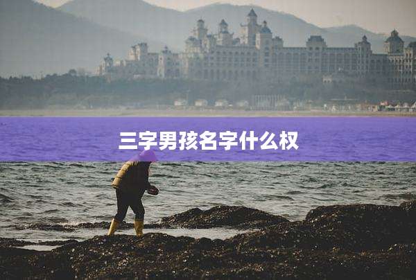 三字男孩名字什么权