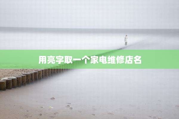 用亮字取一个家电维修店名