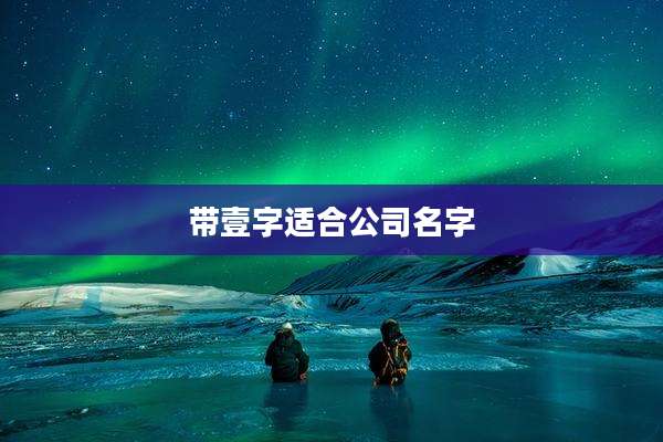 带壹字适合公司名字