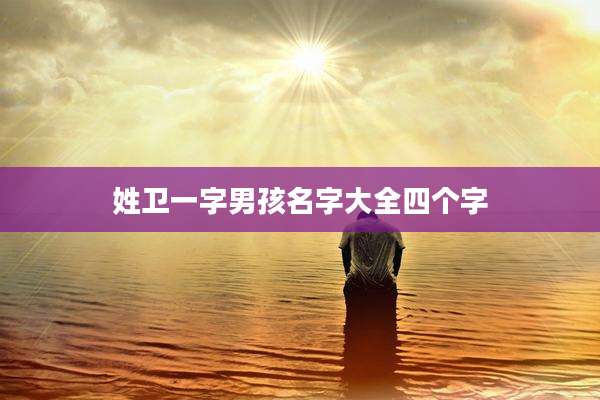 姓卫一字男孩名字大全四个字