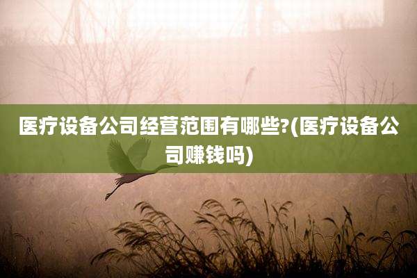 医疗设备公司经营范围有哪些?(医疗设备公司赚钱吗)