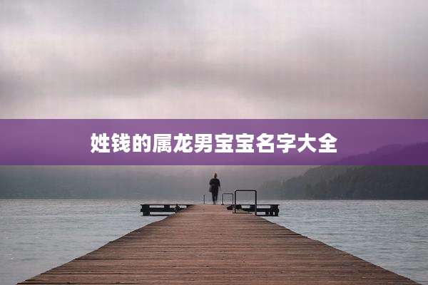 姓钱的属龙男宝宝名字大全