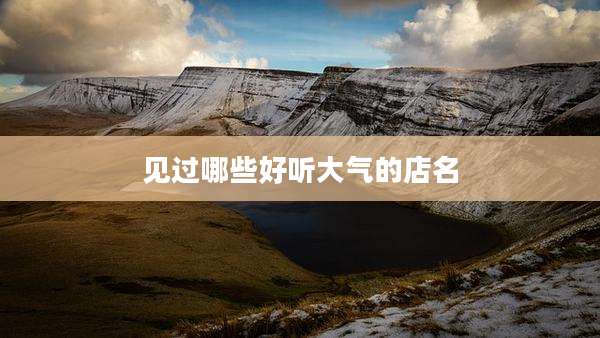见过哪些好听大气的店名