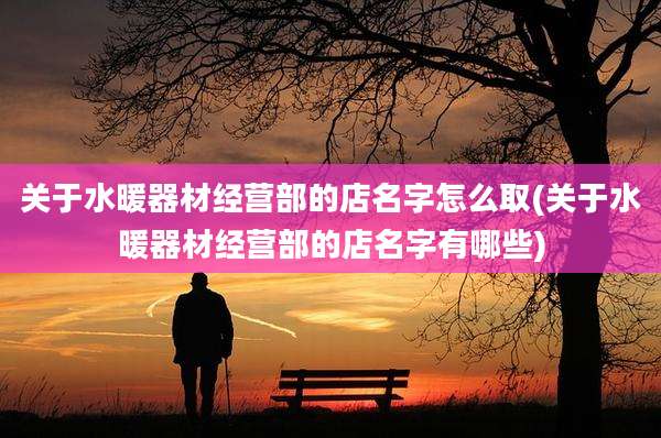 关于水暖器材经营部的店名字怎么取(关于水暖器材经营部的店名字有哪些)