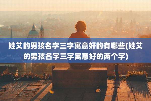 姓艾的男孩名字三字寓意好的有哪些(姓艾的男孩名字三字寓意好的两个字)