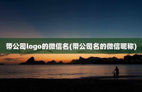 带公司logo的微信名(带公司名的微信昵称)
