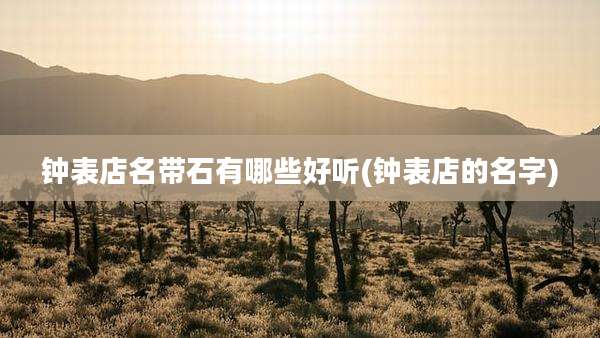 钟表店名带石有哪些好听(钟表店的名字)