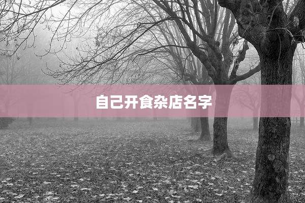 自己开食杂店名字