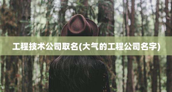 工程技术公司取名(大气的工程公司名字)