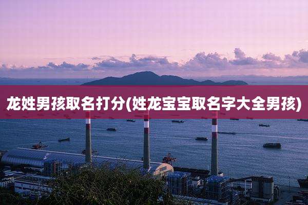 龙姓男孩取名打分(姓龙宝宝取名字大全男孩)
